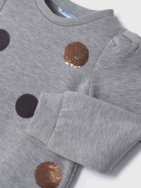 Sweat fantasia Prata vig  (Cinza Claro)  para Menina - Mayoral