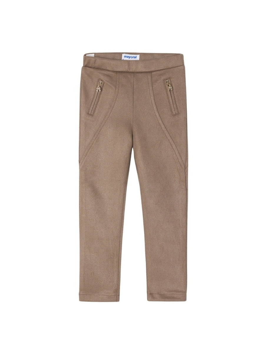 Calça fechos Topeira    (Castanho Claro)  para Menina - Mayoral