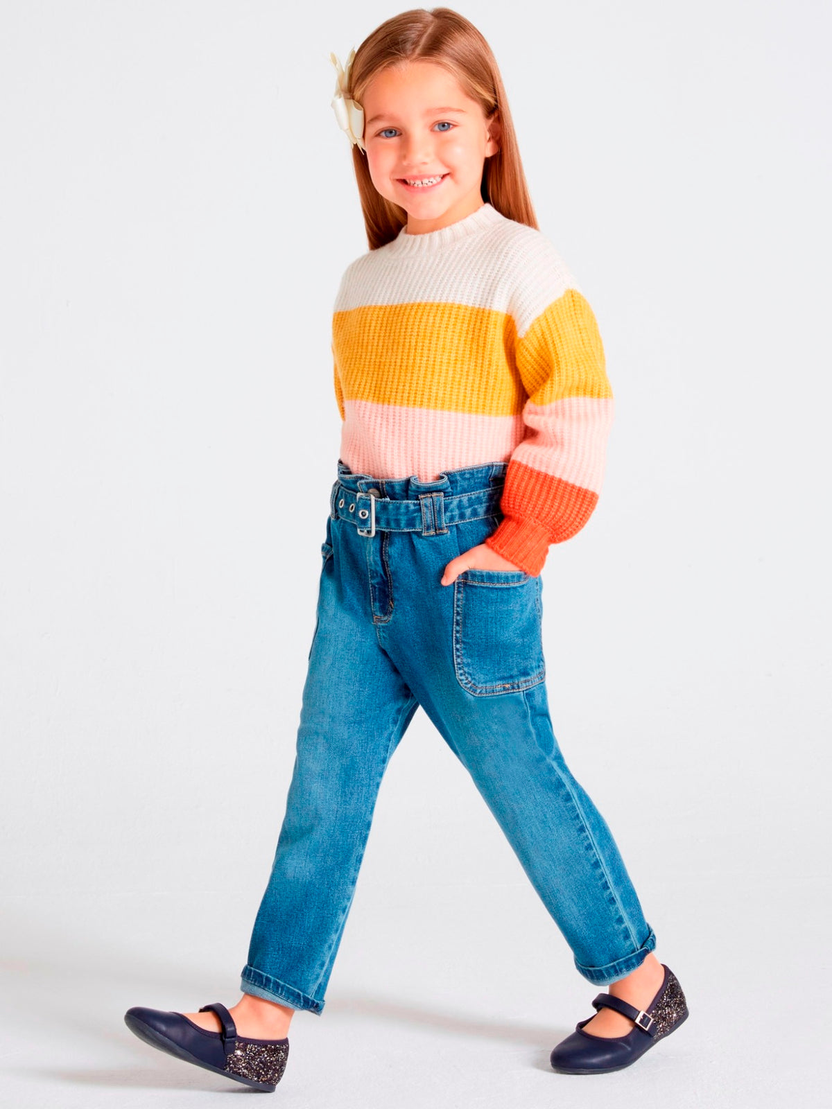 Calça slouchy Claro      (Ganga c/ Lavagem)  para Menina - Mayoral