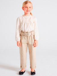 Calça slouchy Creme      (Creme / Pérola)  para Menina - Mayoral