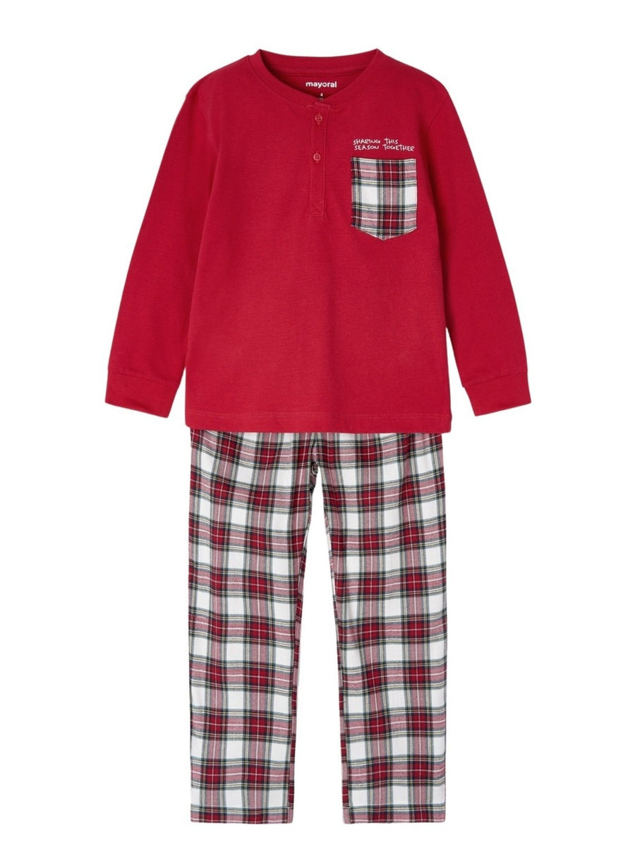 Pijama xadrez Vermelho   (Vermelho)  para Menino - Mayoral