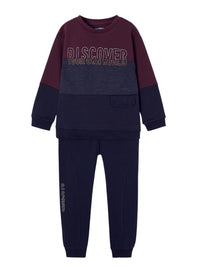 Fato treino 1p sweat blocking Ameixa     (Bordeaux)  para Menino - Mayoral