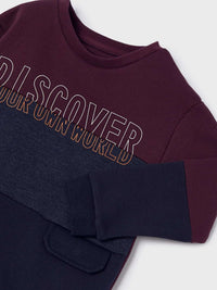 Fato treino 1p sweat blocking Ameixa     (Bordeaux)  para Menino - Mayoral