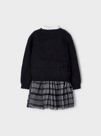 Vestido tricô com tule Marengo vi (Cinza Escuro)  para Menina - Mayoral