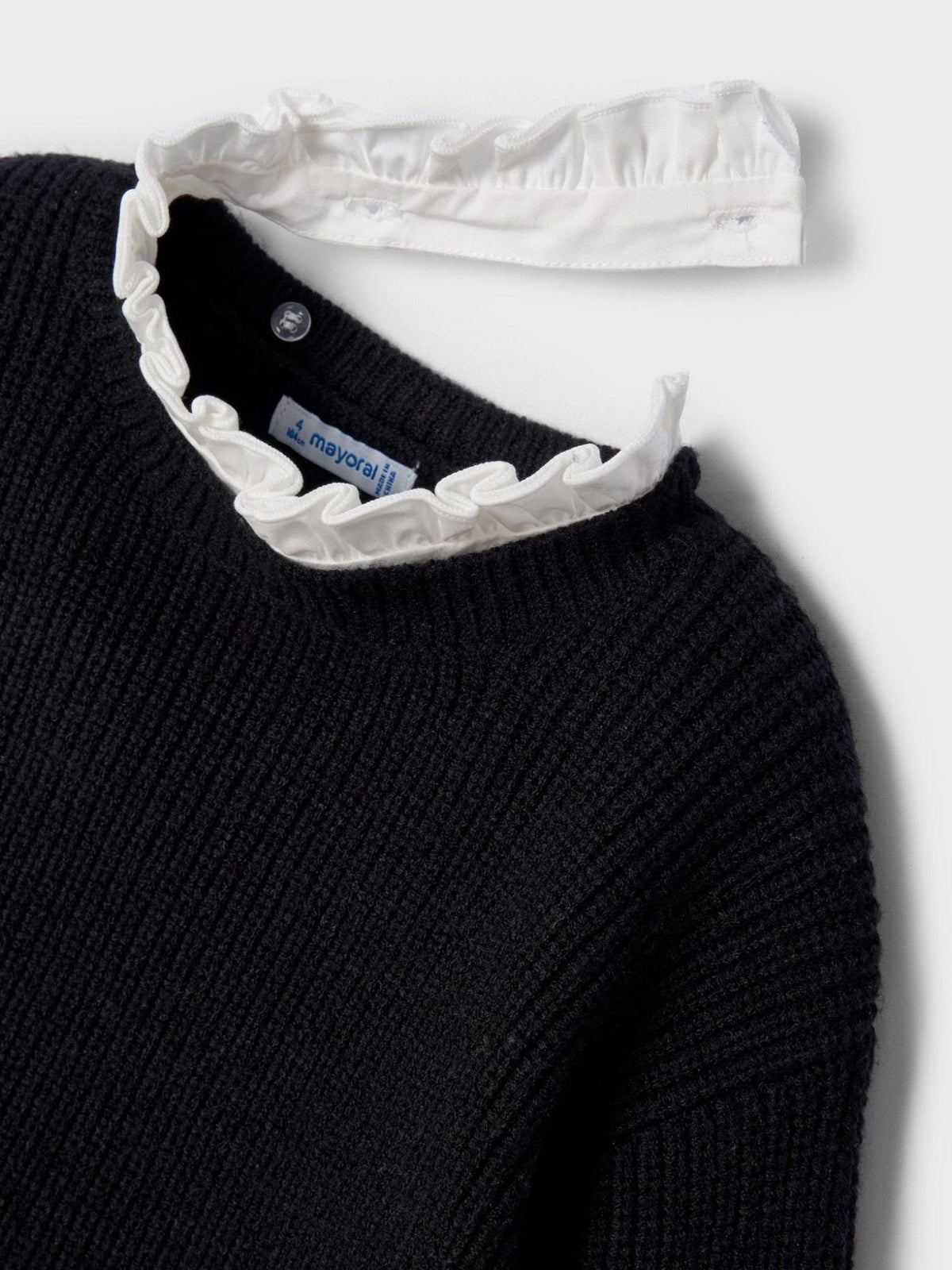 Vestido tricô com tule Marengo vi (Cinza Escuro)  para Menina - Mayoral