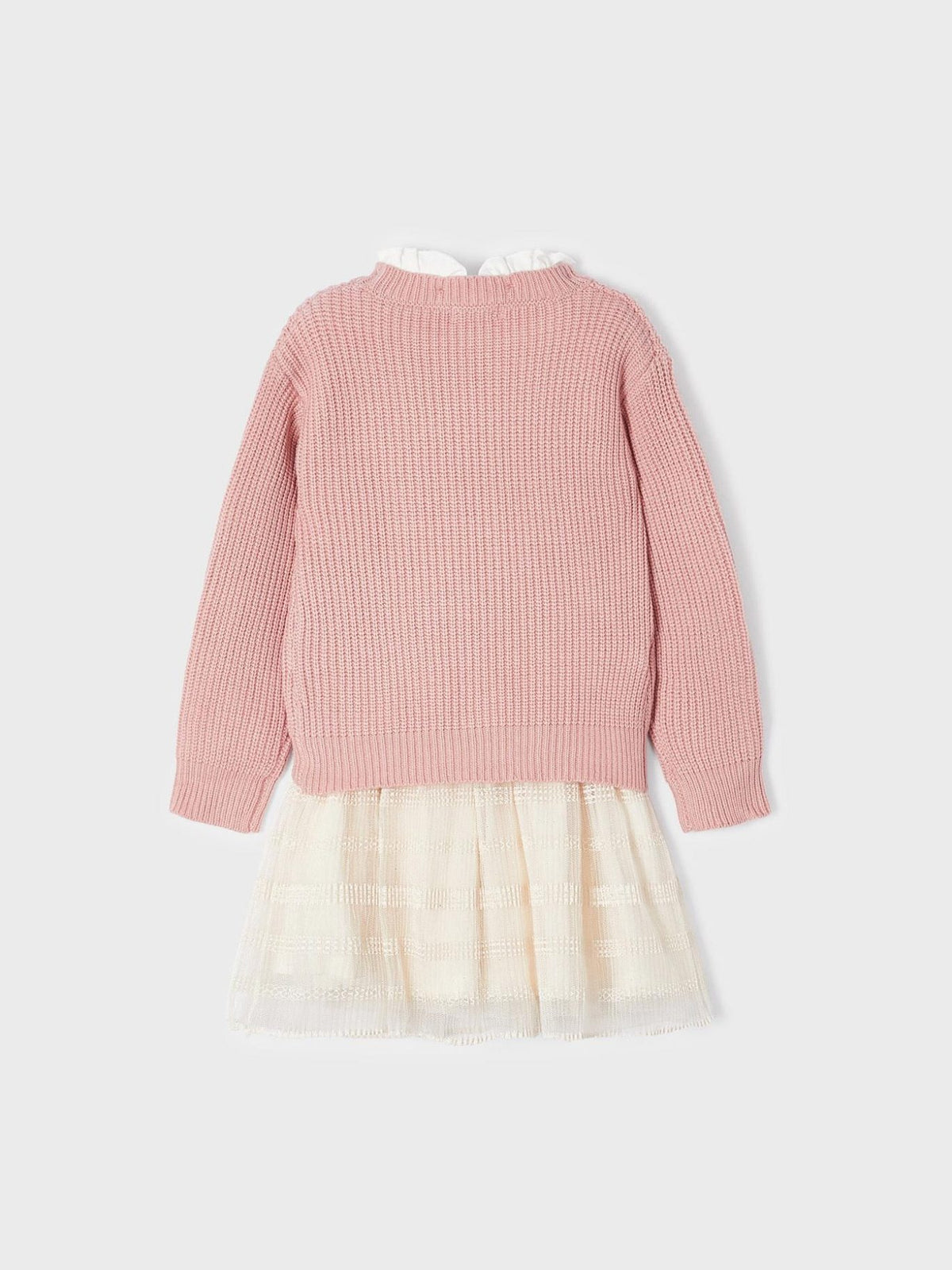 Vestido tricô com tule Rosado     (Rosa)  para Menina - Mayoral