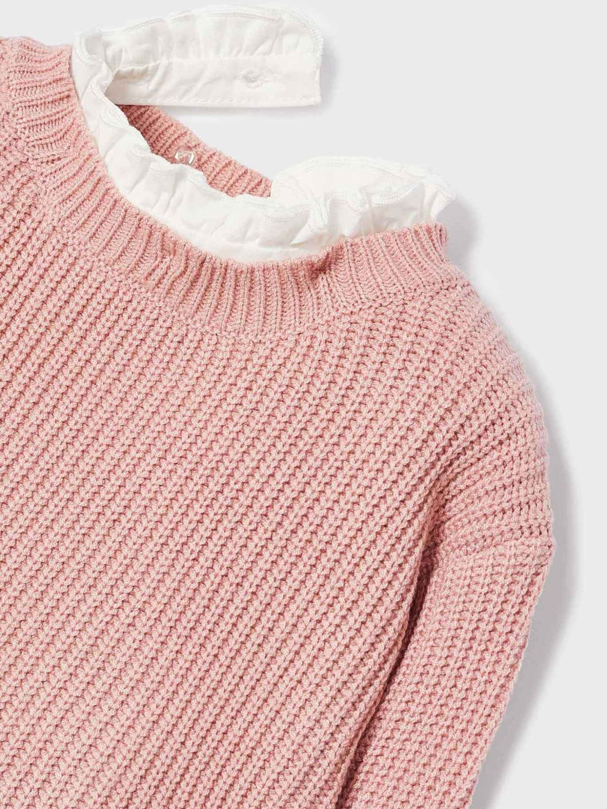 Vestido tricô com tule Rosado     (Rosa)  para Menina - Mayoral