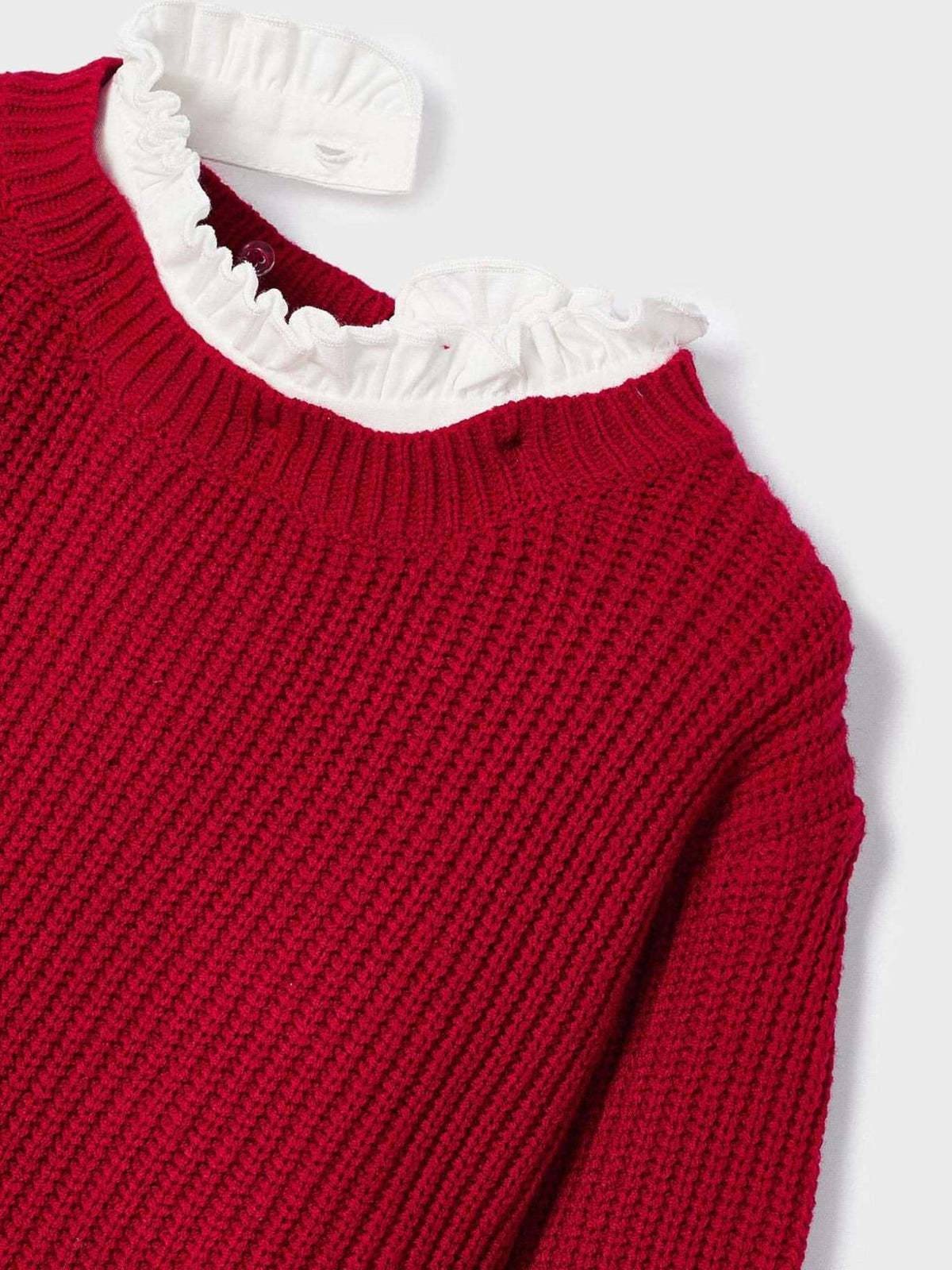 Vestido tricô com tule Vermelho   (Vermelho)  para Menina - Mayoral