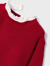 Vestido tricô com tule Vermelho   (Vermelho)  para Menina - Mayoral