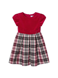 Vestido combinado xadrez Vermelho   (Vermelho)  para Menina - Mayoral