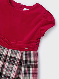 Vestido combinado xadrez Vermelho   (Vermelho)  para Menina - Mayoral