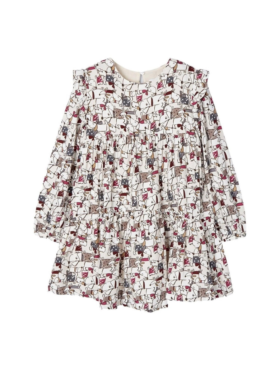 Vestido estampado Grão bico  (Bege)  para Menina - Mayoral