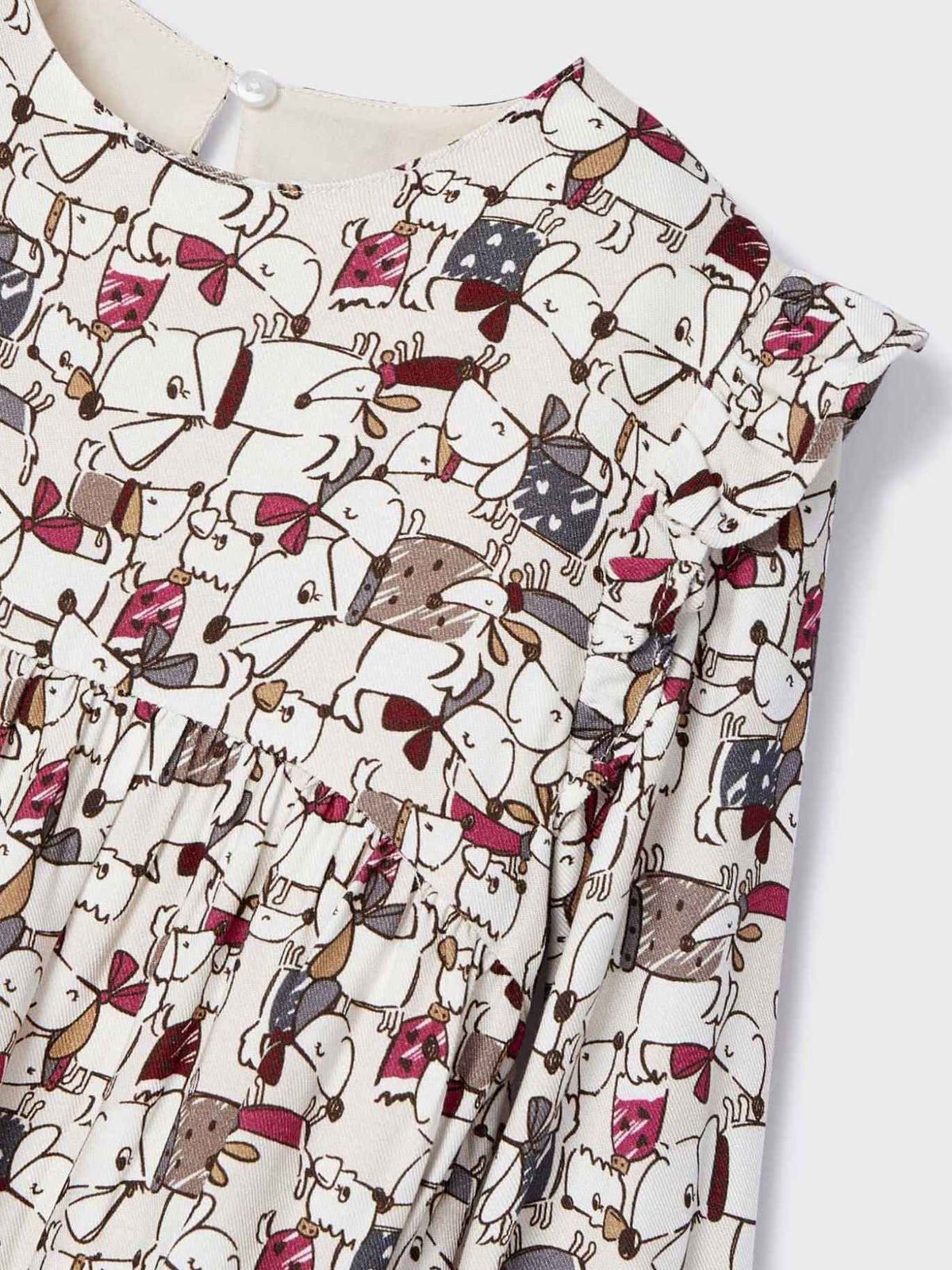 Vestido estampado Grão bico  (Bege)  para Menina - Mayoral