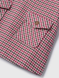 Conj. vestido xadrez Framboesa  (Vermelho Escuro)  para Menina - Mayoral