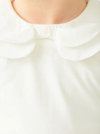 Camisola gola fantasia Bco sujo   (Branco)  para Menina - Abel & Lula