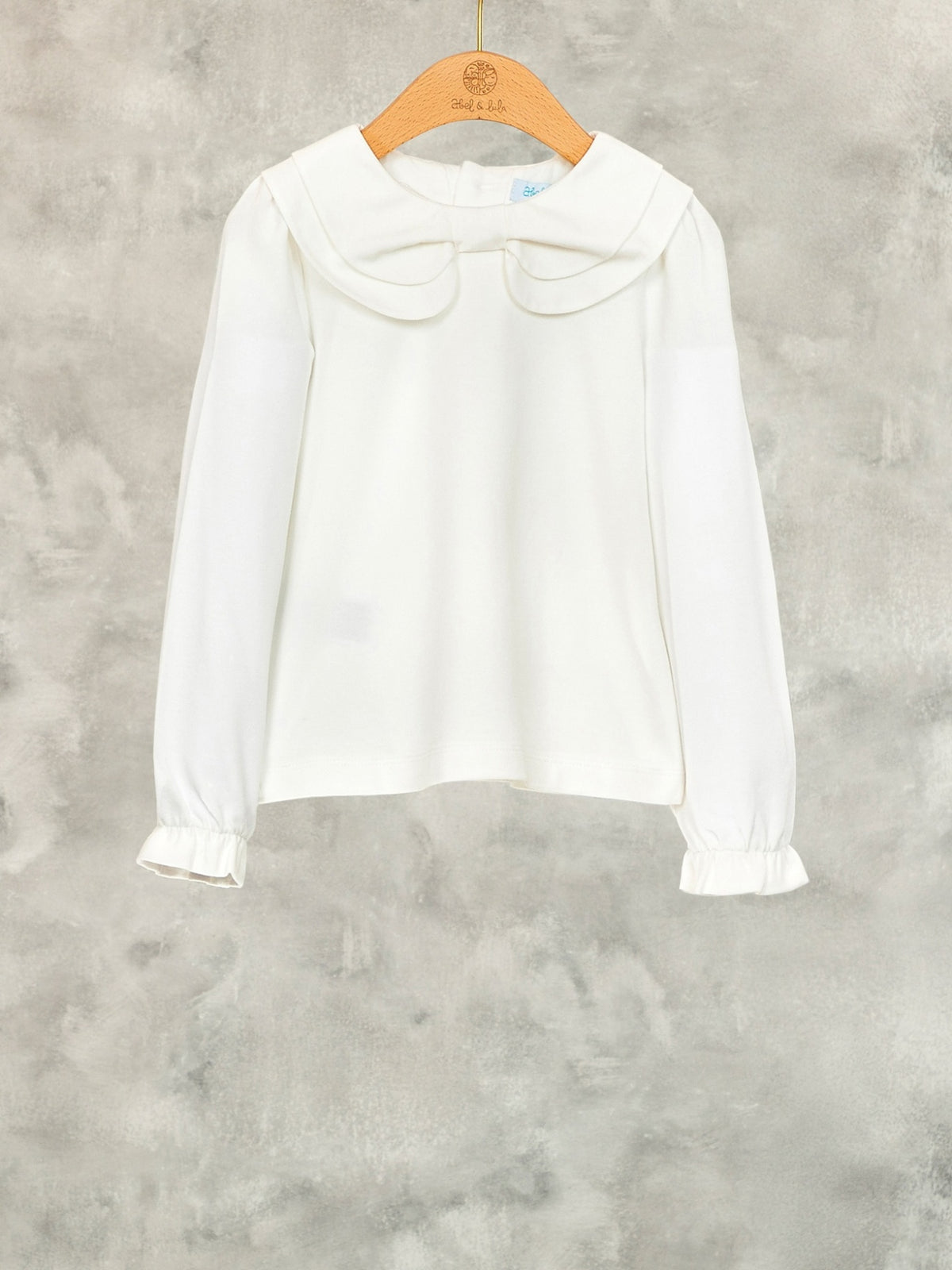 Camisola gola fantasia Bco sujo   (Branco)  para Menina - Abel & Lula
