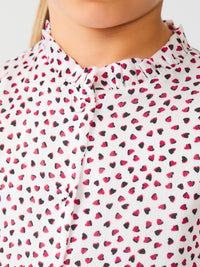 Blusa corações Vermelho   (Vermelho)  para Menina - Abel & Lula