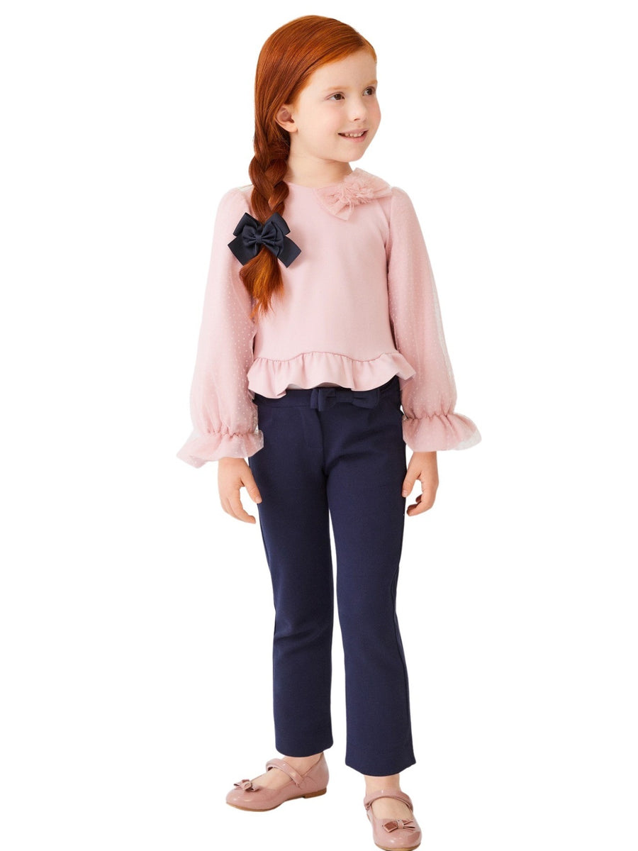 Calça ponto milano Marinho    (Marinho)  para Menina - Abel & Lula