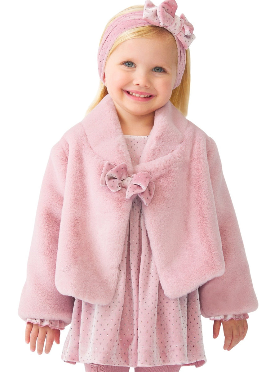 Casaco comprido de pelo Rosa       (Rosa)  para Bebé Menina - Abel & Lula