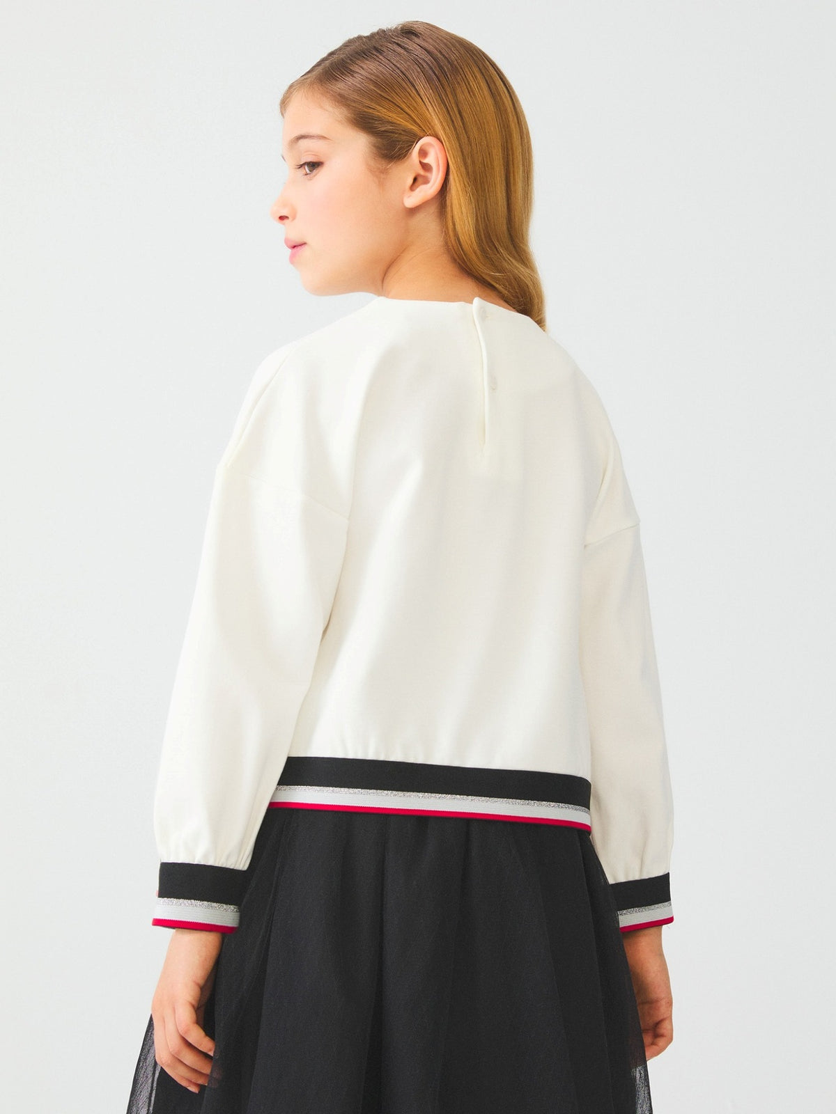 Sweat ponto milano Bco sujo   (Branco)  para Menina - Abel & Lula