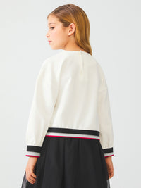 Sweat ponto milano Bco sujo   (Branco)  para Menina - Abel & Lula