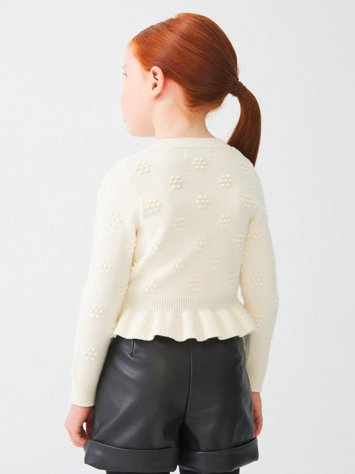 Jersey tricot fantasia Bco sujo   (Branco)  para Menina - Abel & Lula