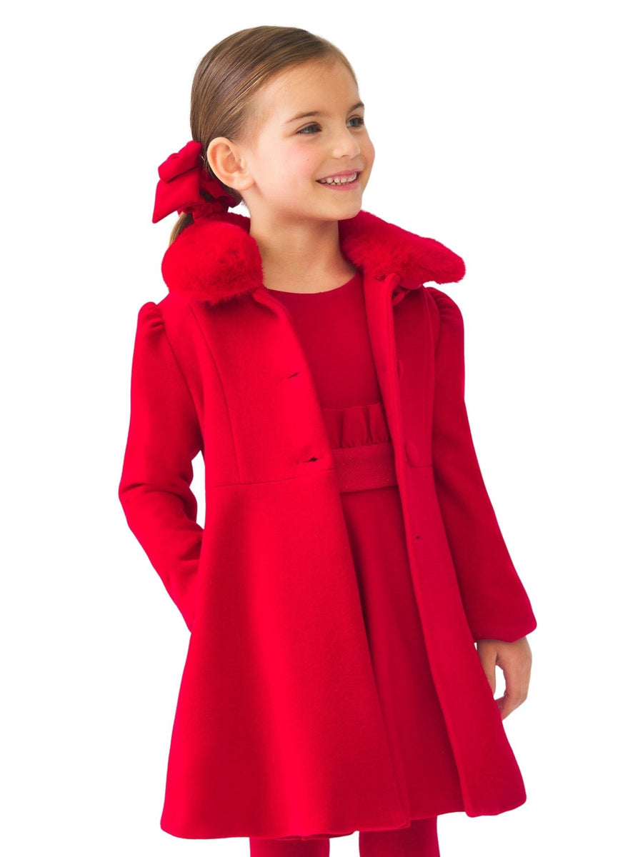 Casaco comprido Vermelho   (Vermelho)  para Menina - Abel & Lula