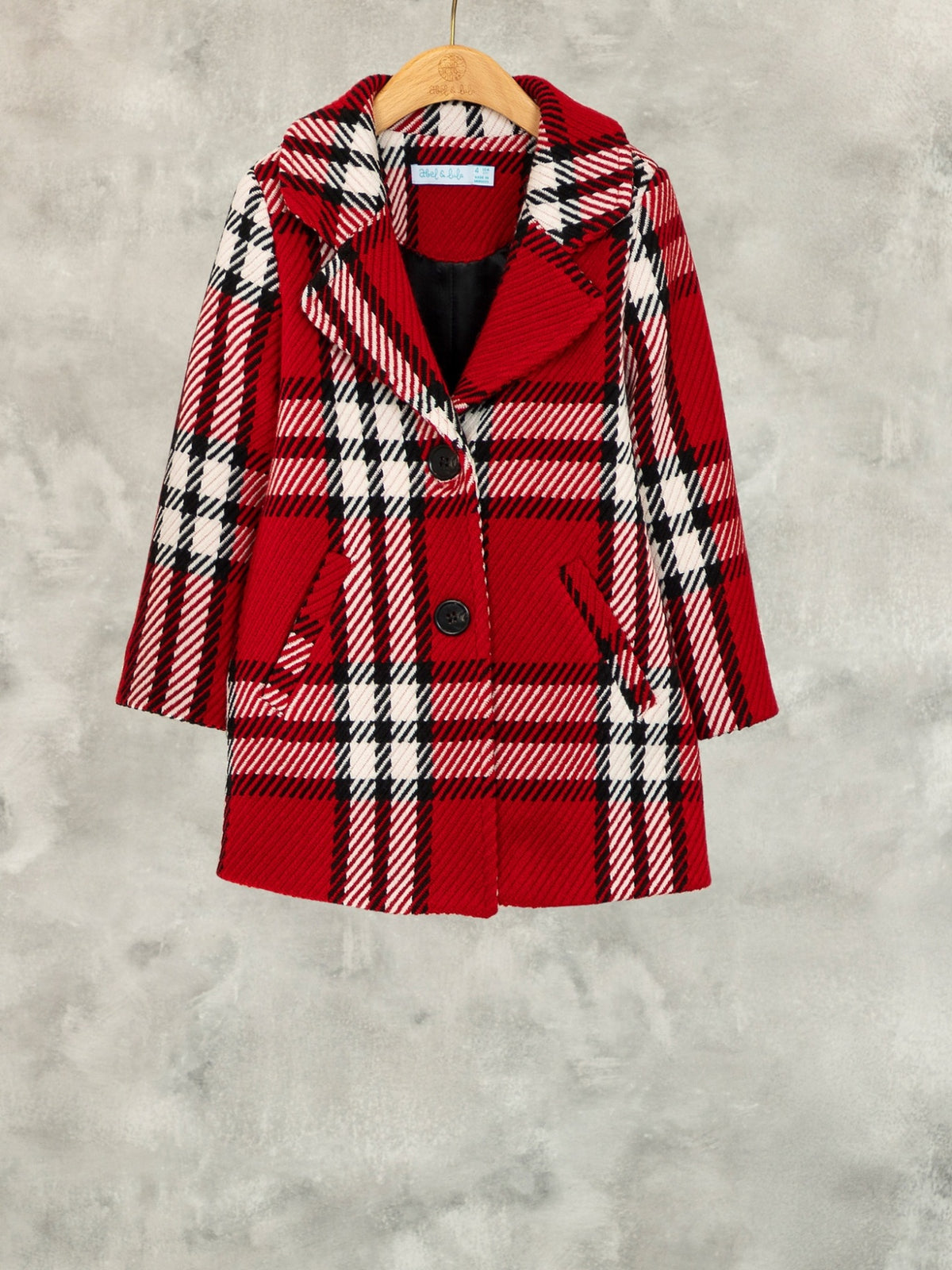 Casaco xadrez Vermelho   (Vermelho)  para Menina - Abel & Lula