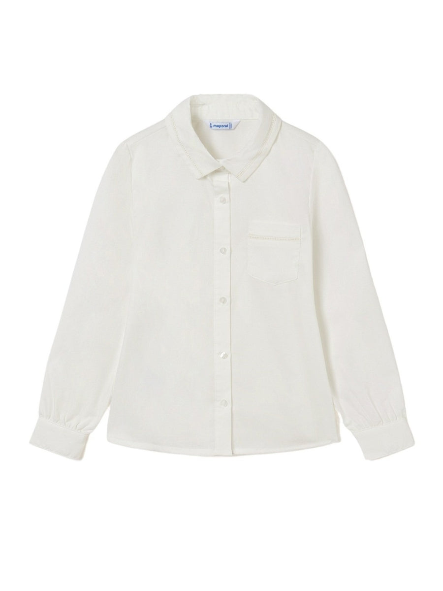 Blusa Crú        (Creme / Pérola)  para Menina - Mayoral