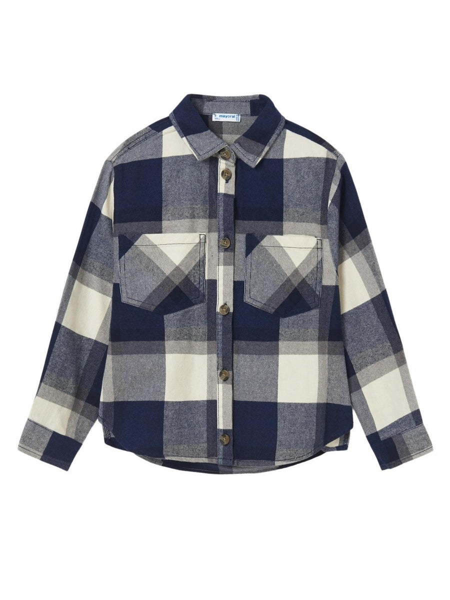 Sobrecamisa xadrez Eclipse    (Marinho)  para Menina - Mayoral