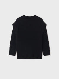 Jersey tranças Preto      (Preto)  para Menina - Mayoral