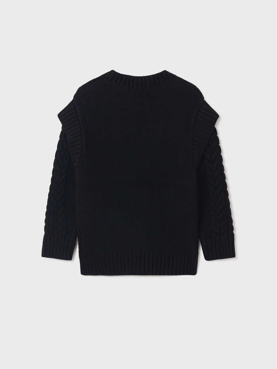 Jersey tranças Preto      (Preto)  para Menina - Mayoral
