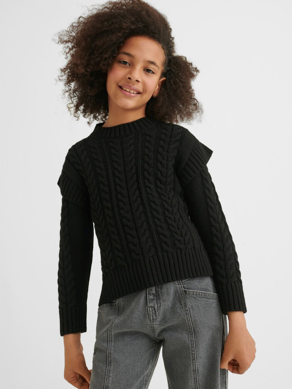 Jersey tranças Preto      (Preto)  para Menina - Mayoral