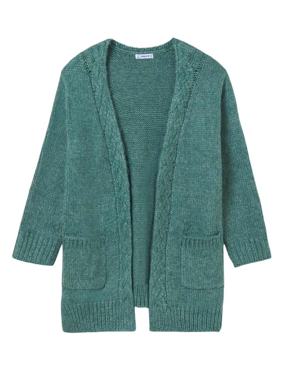 Casaco tricot Pato mesc  (Verde Esmeralda)  para Menina - Mayoral