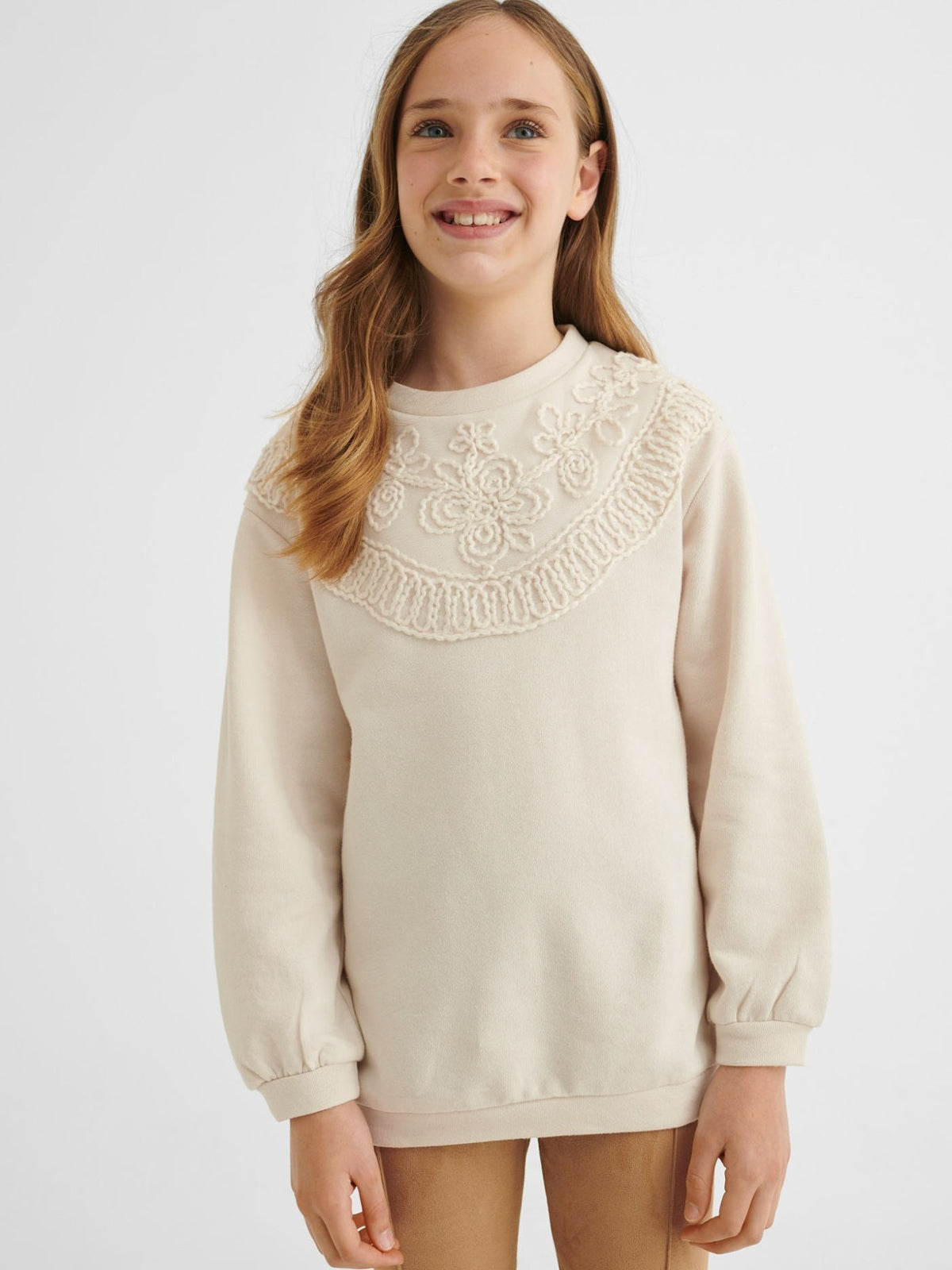 Sweat fantasia Grão bico  (Bege)  para Menina - Mayoral