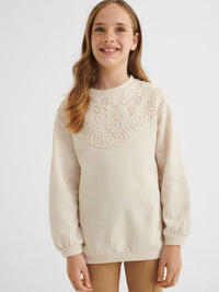 Sweat fantasia Grão bico  (Bege)  para Menina - Mayoral