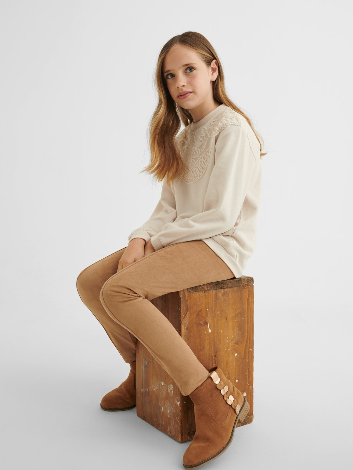 Leggings antelina Cacau      (Castanho Escuro)  para Menina - Mayoral