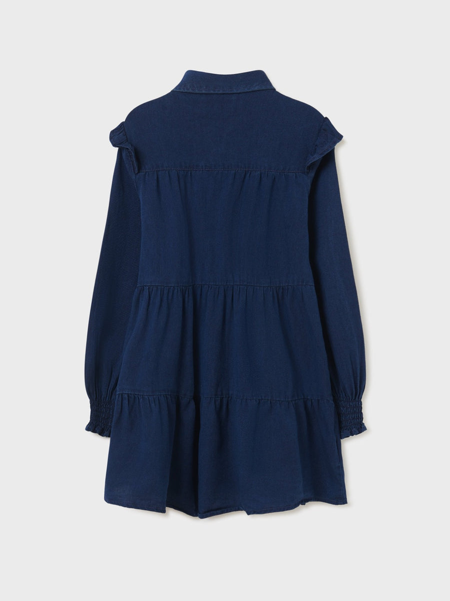 Vestido Ganga Escuro     (Marinho)  para Menina - Mayoral