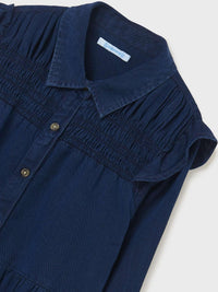Vestido Ganga Escuro     (Marinho)  para Menina - Mayoral