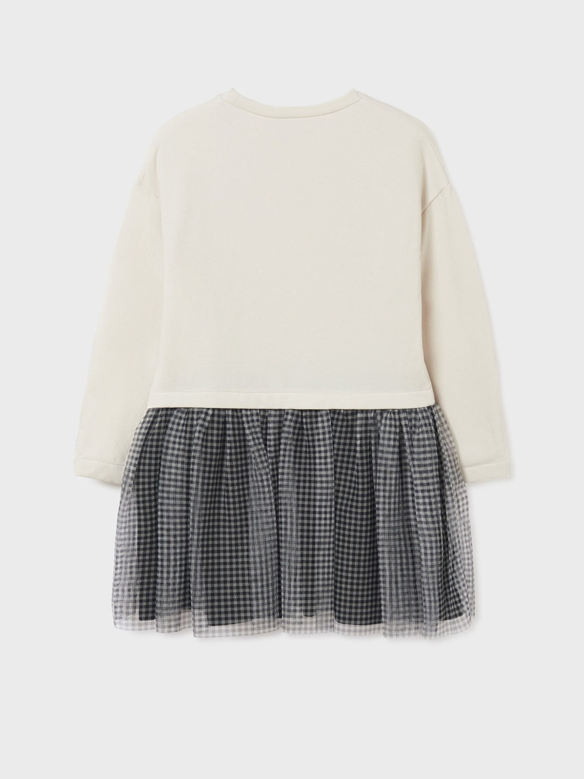 Vestido combinado tule Grão bico  (Bege)  para Menina - Mayoral