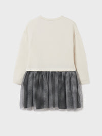 Vestido combinado tule Grão bico  (Bege)  para Menina - Mayoral