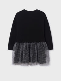 Vestido combinado tule Preto      (Preto)  para Menina - Mayoral