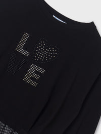 Vestido combinado tule Preto      (Preto)  para Menina - Mayoral