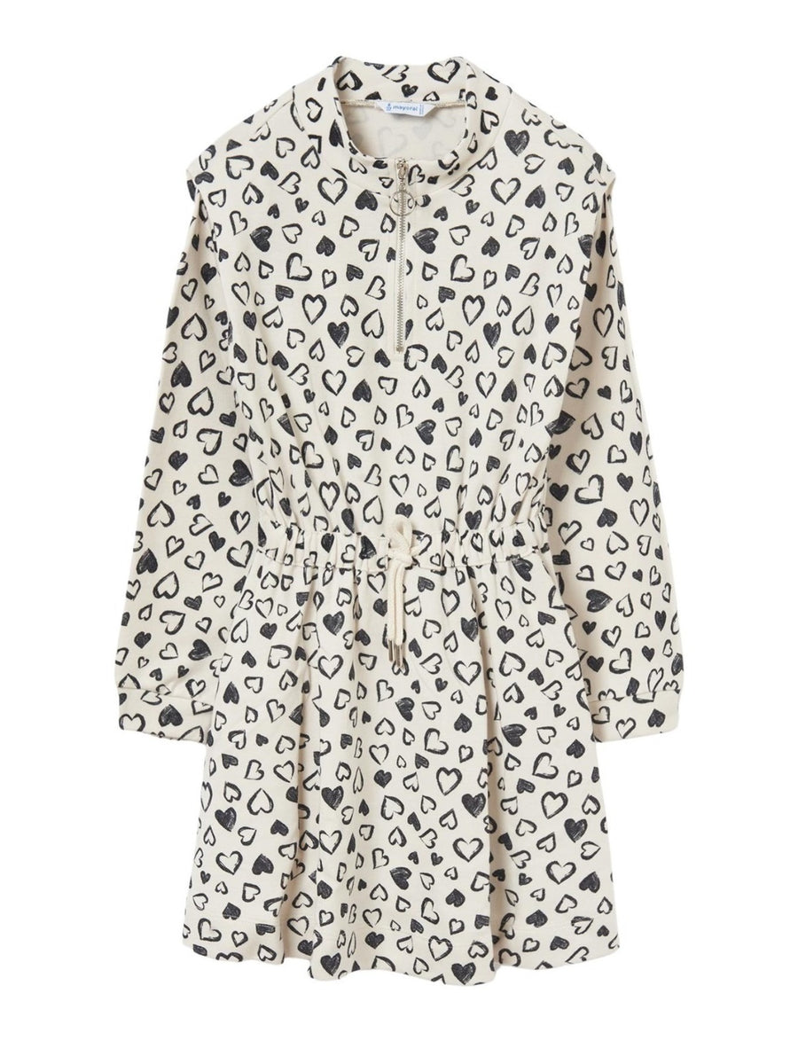 Vestido felpa estampado Grão bico  (Bege)  para Menina - Mayoral