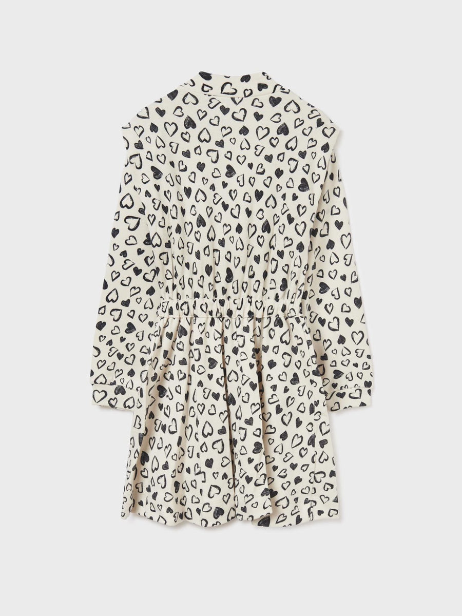 Vestido felpa estampado Grão bico  (Bege)  para Menina - Mayoral