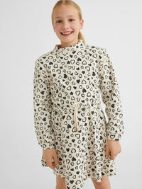 Vestido felpa estampado Grão bico  (Bege)  para Menina - Mayoral