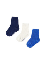 Pack 3 soquetes lisos Klein vig  (Azul)  para Bebé Menino - Mayoral