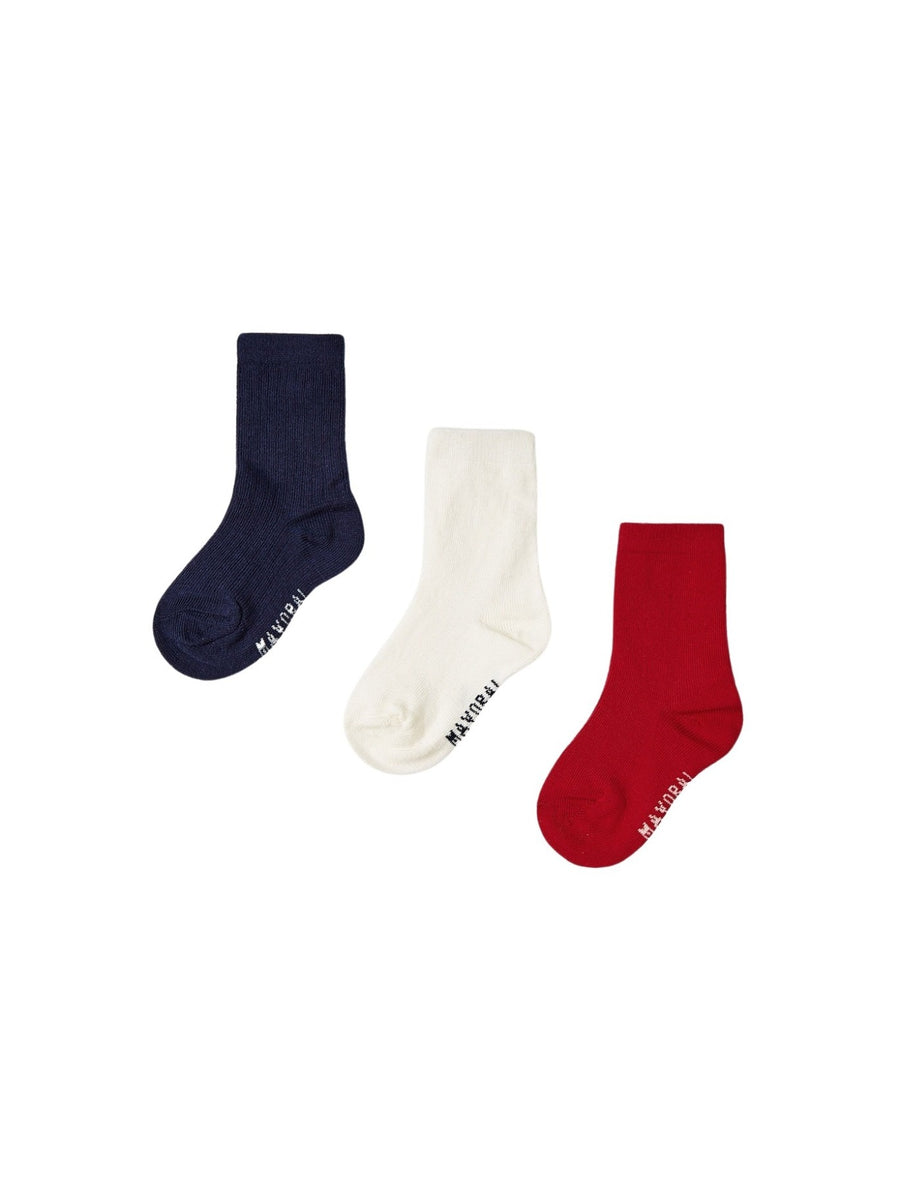Pack 3 soquetes lisos Vermelho   (Vermelho)  para Bebé Menino - Mayoral