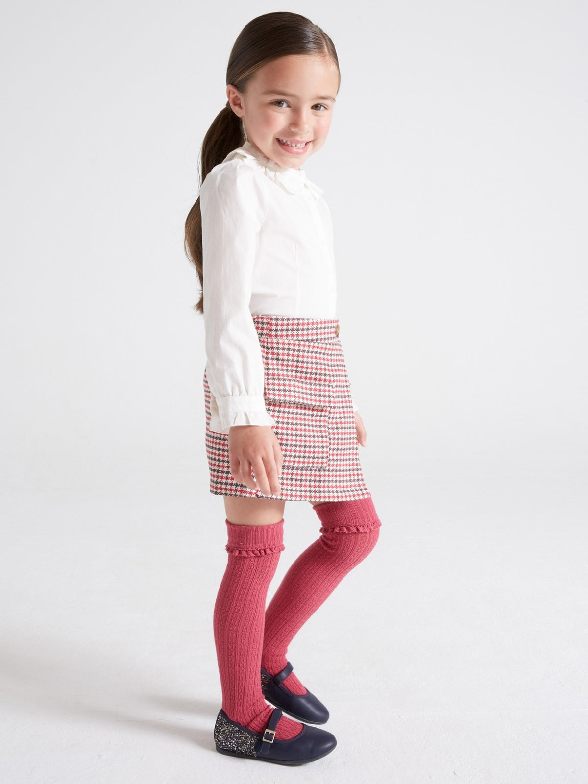 Meias Framboesa  (Vermelho Escuro)  para Menina - Mayoral