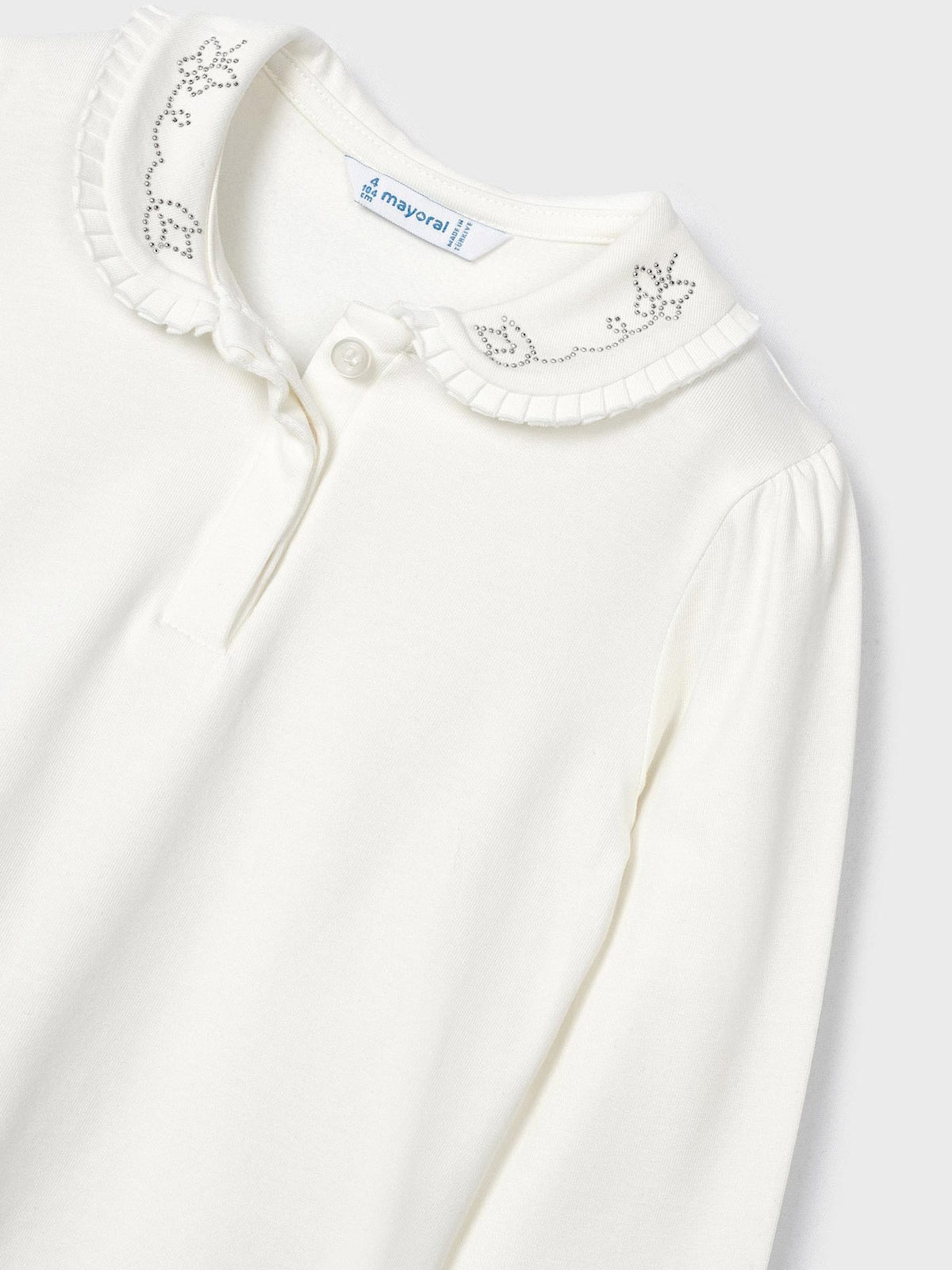 Polo m/comp. Básico Crú-prata (Cinza Claro)  para Menina - Mayoral